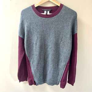 BCBG Marino wool blend zip sides sweater. Sz S